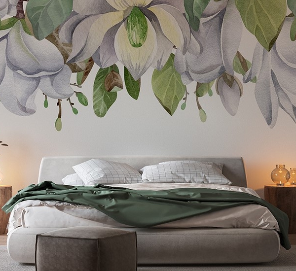 Fototapeta Magnolie Na Bieli