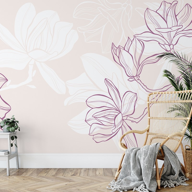 Fototapeta Magnolie w Konturze