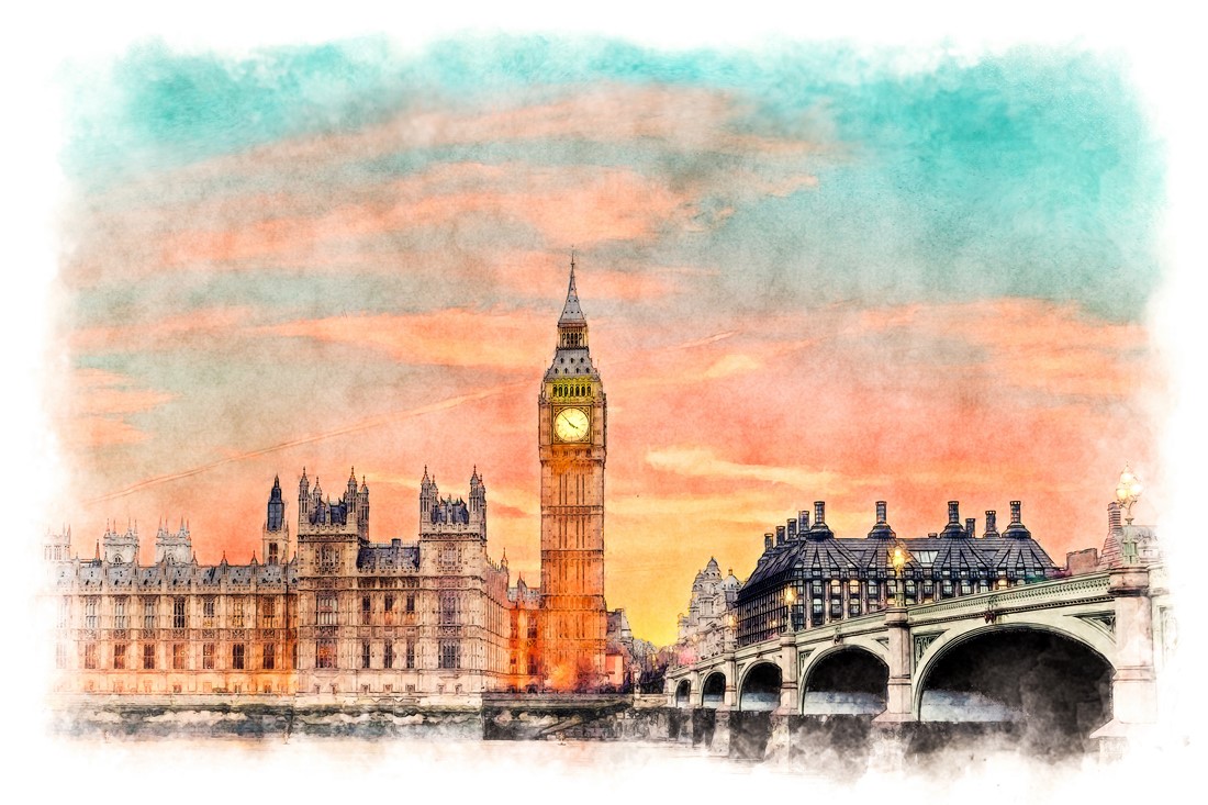 Big,Ben,,Houses,Of,Parliament,And,Westminster,Bridge,With,Thames