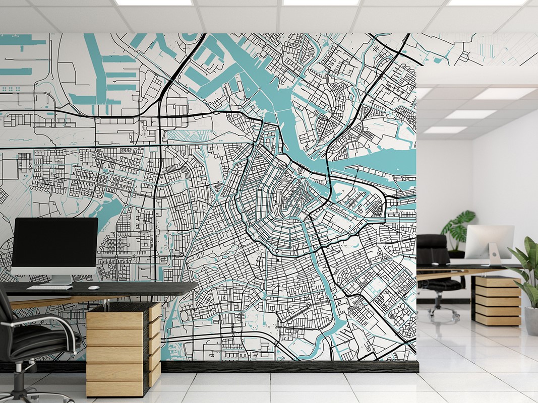 Fototapeta Plan Miasta Amsterdam