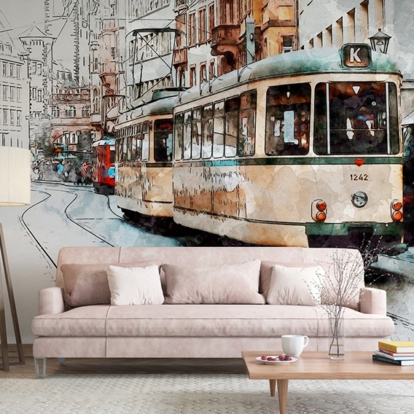 Fototapeta Retro Tramwaj