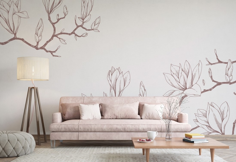 Fototapeta Rysowane Magnolie