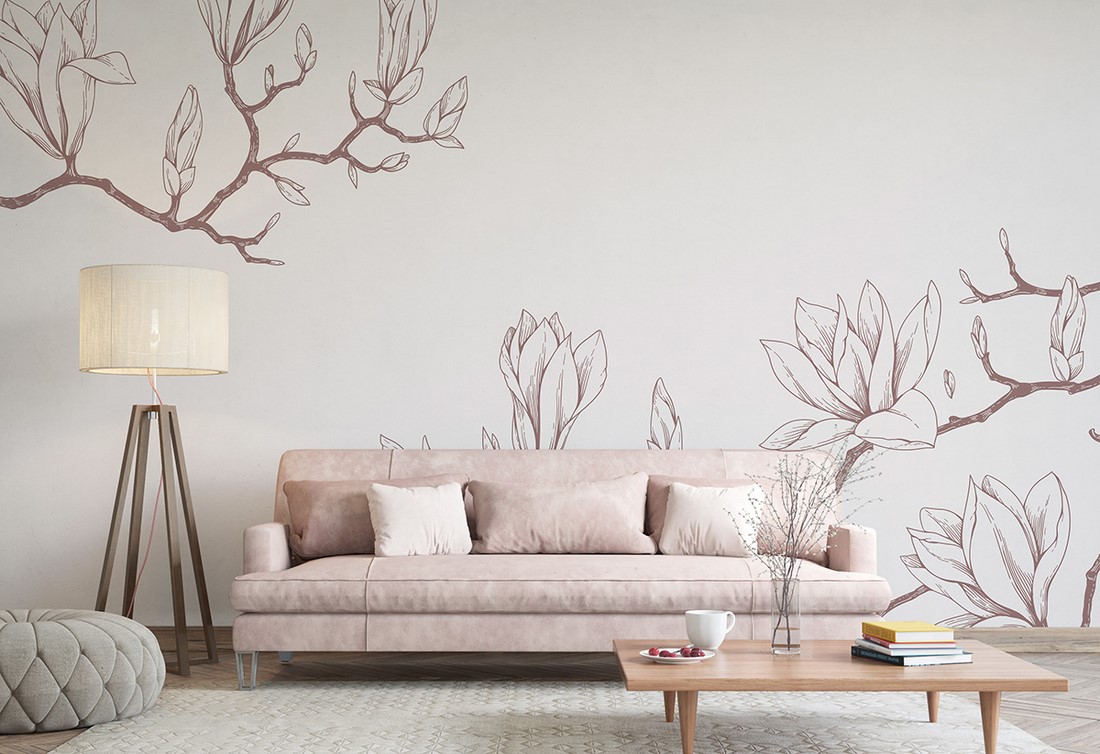 Fototapeta Rysowane Magnolie