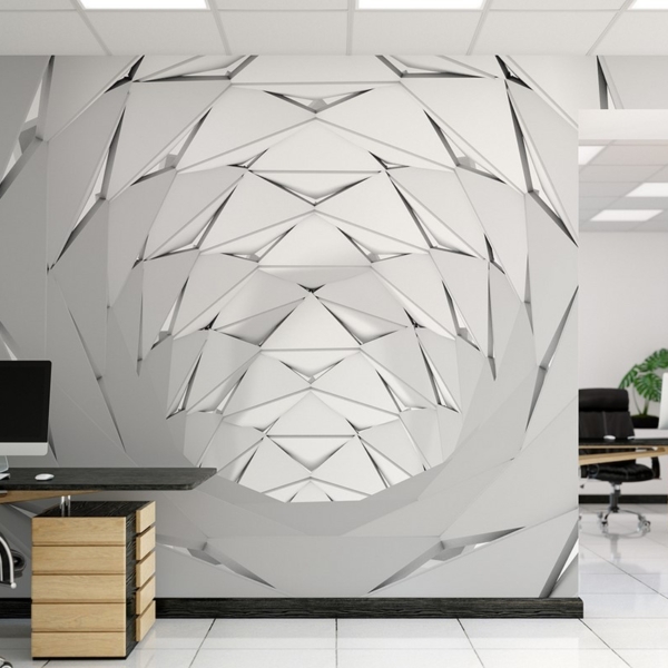 Fototapeta Srebrny Tunel 3D