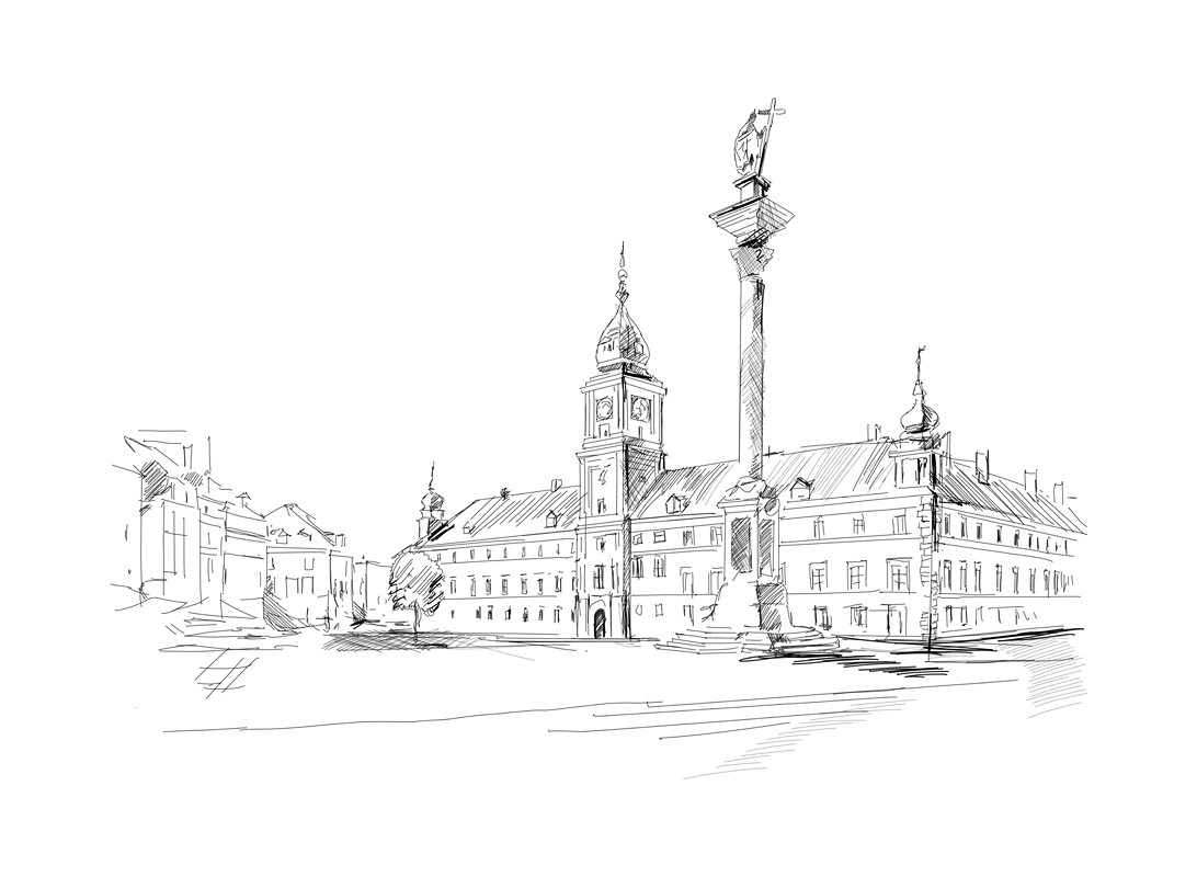 Fototapeta-Warszawa-W-Szkicu-453890098