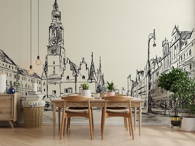 Fototapeta Wrocław W Szkicu