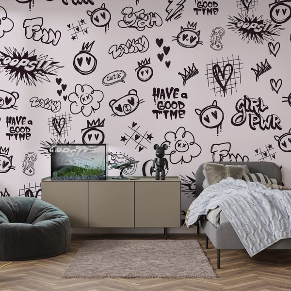 Fototapeta Graffiti dla dziewczynki Girl Power