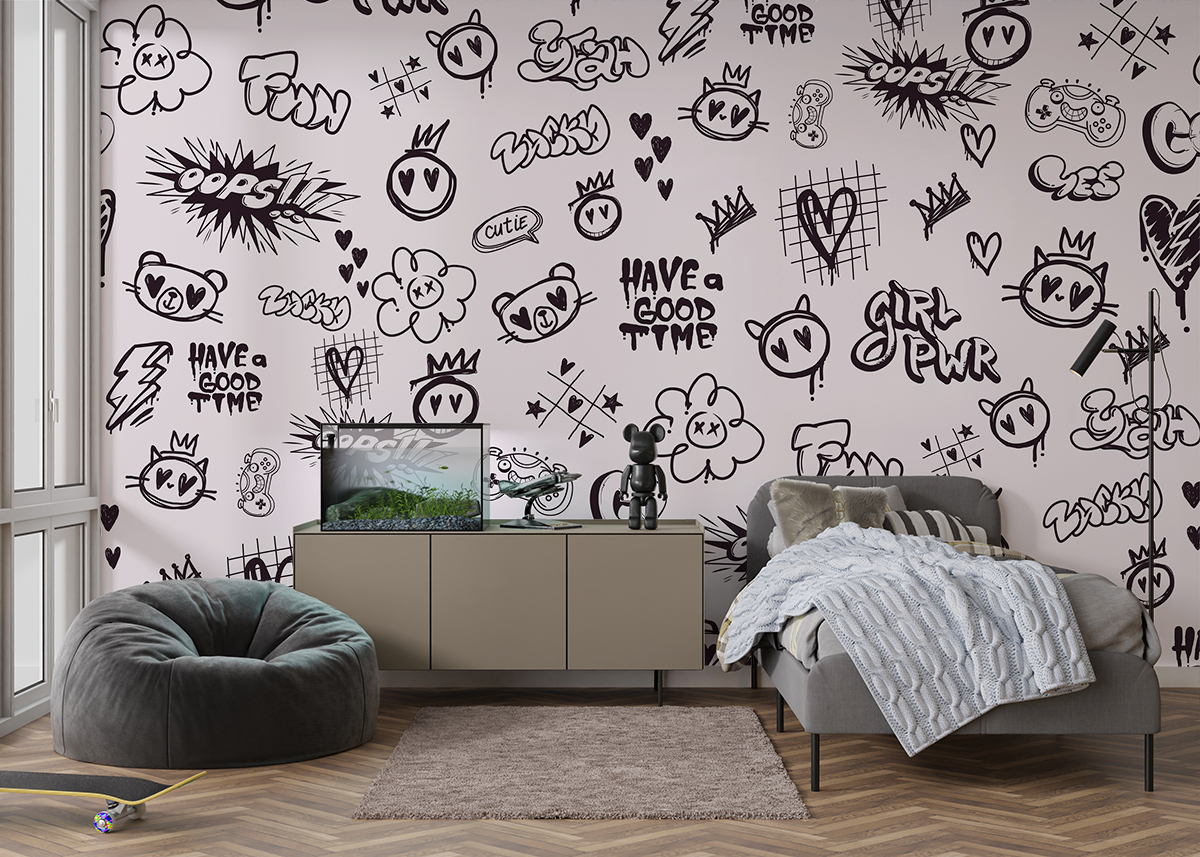 Fototapeta Graffiti dla dziewczynki Girl Power