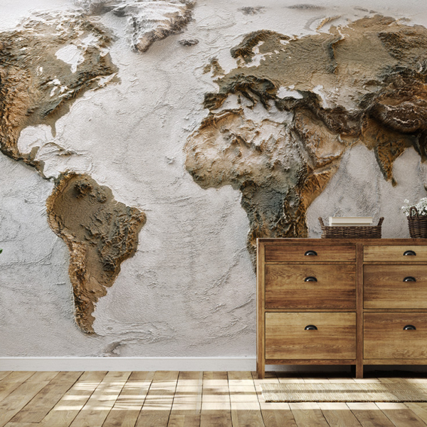 Fototapeta Mapa Świata 3D