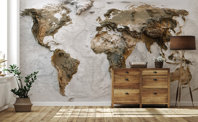 Fototapeta Mapa Świata 3D