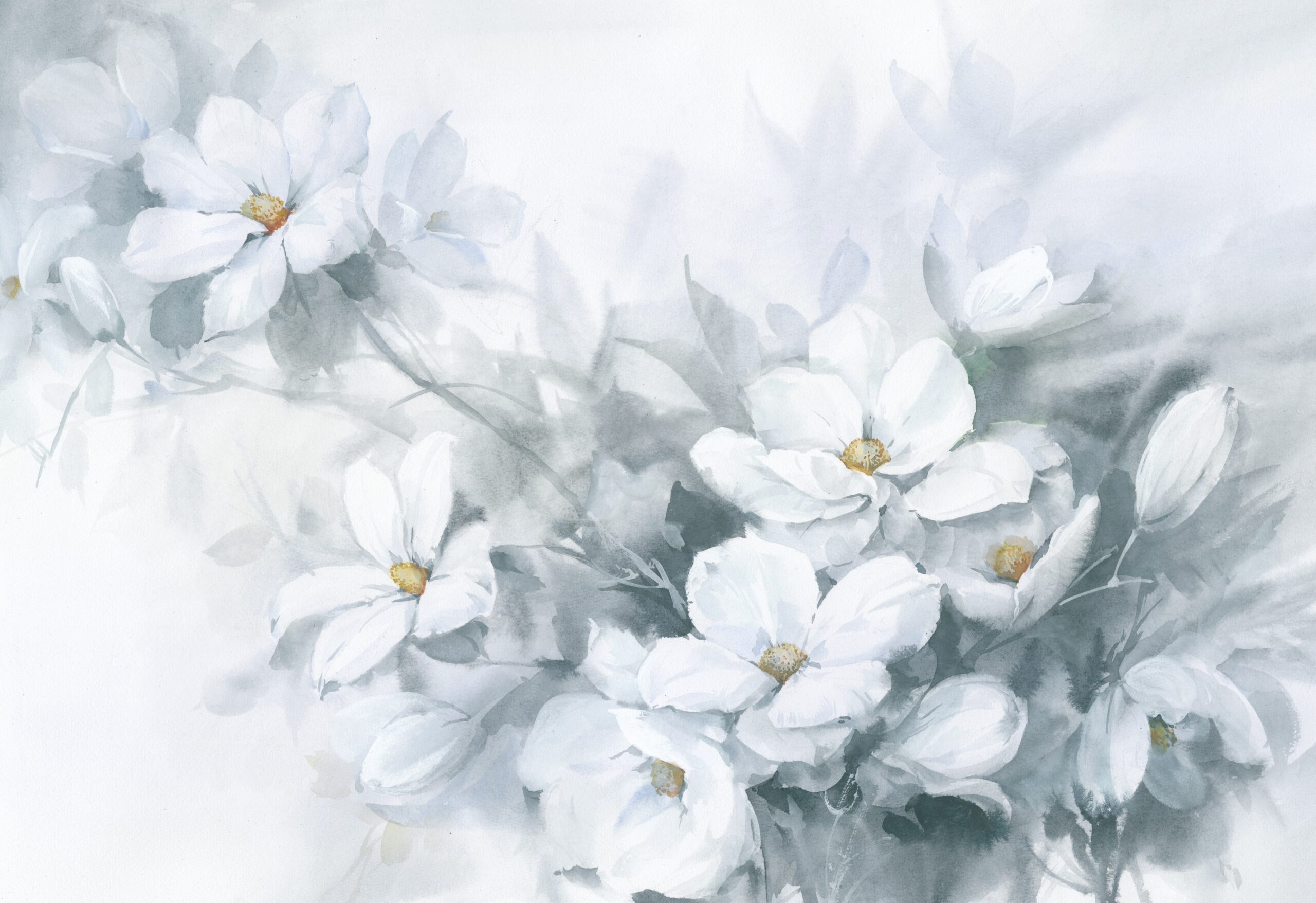 Nature,Inspired,Scroll,Designs,In,Watercolor,Floral,Patterns