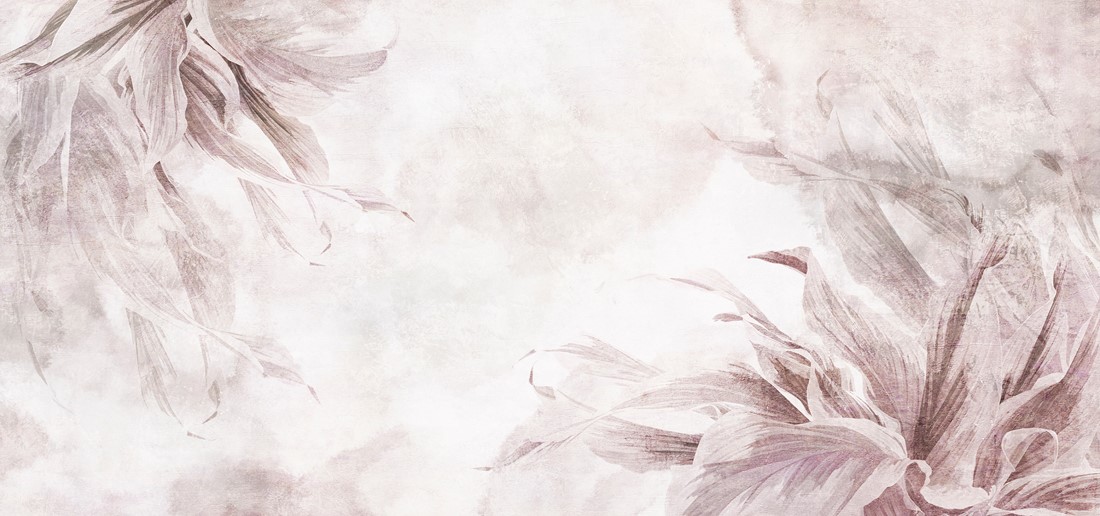 The,Illustration,Of,Painted,Leaves,On,A,Textured,Wall,,Photo