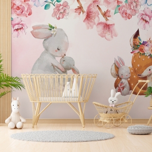 White children room with free space for mockup, 3D rendering