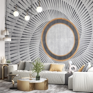 Fototapeta w formacie 3D z motywem spirali w formie kresek Graficzna Spirala - główne zdjęcie produktu