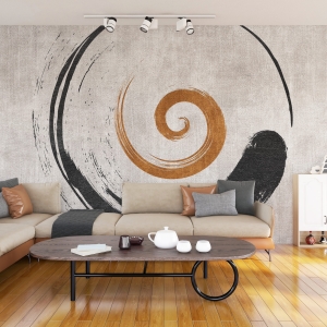 Fototapeta w minimalistycznym stylu i stonowanej kolorystyce Motyw Spirali - główne zdjęcie produktu