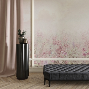 Fototapeta w stylu boho, ukwiecona, delikatna Różowy Ogród - główne zdjęcie produktu
