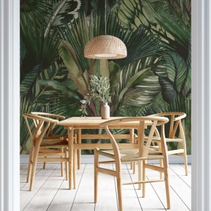 Fototapeta w zielone liście tropikalne Tropical Bouquet - główne zdjęcie produktu